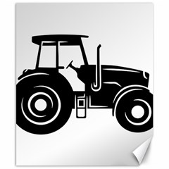 Black-farm-tractor-cut Canvas 8  X 10  by DinzDas