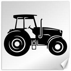 Black-farm-tractor-cut Canvas 12  X 12  by DinzDas