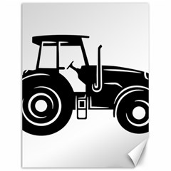 Black-farm-tractor-cut Canvas 12  X 16  by DinzDas