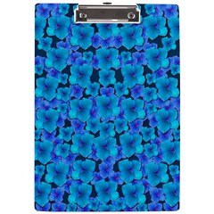 Blue In Bloom On Fauna A Joy For The Soul Decorative A4 Clipboard by pepitasart