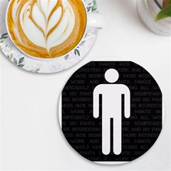 A Wordsearch For Our Times Uv Print Round Tile Coaster by WetdryvacsLair