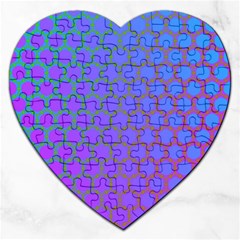 Hex Circle Points Vaporwave One Jigsaw Puzzle (heart) by WetdryvacsLair