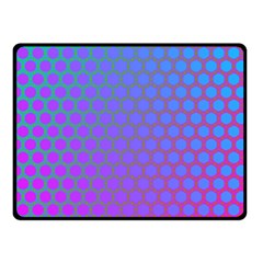 Hex Circle Points Vaporwave One Double Sided Fleece Blanket (small)  by WetdryvacsLair