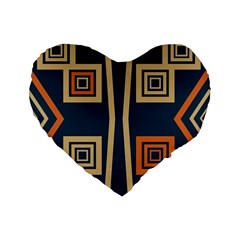 Abstract Pattern Geometric Backgrounds   Standard 16  Premium Heart Shape Cushions by Eskimos