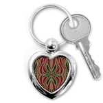 Folk flowers print Floral pattern Ethnic art Key Chain (Heart) Front