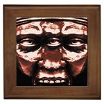 Creepy Head Portrait Artwork Framed Tile Front