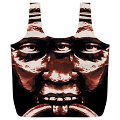 Creepy Head Portrait Artwork Full Print Recycle Bag (xxxl) by dflcprintsclothing