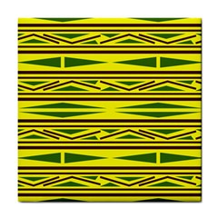 Abstract Pattern Geometric Backgrounds Tile Coaster by Eskimos