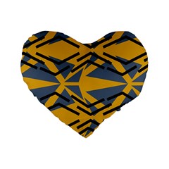 Abstract Pattern Geometric Backgrounds Standard 16  Premium Heart Shape Cushions by Eskimos