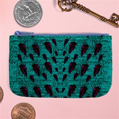 Leaves On Adorable Peaceful Captivating Shimmering Colors Large Coin Purse by pepitasart