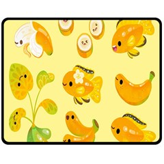 Banana Cichlid Fleece Blanket (medium)  by artworkshop