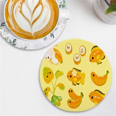 Banana Cichlid Uv Print Round Tile Coaster by artworkshop