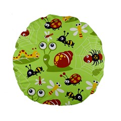 Little-animals-cartoon Standard 15  Premium Round Cushions by Jancukart