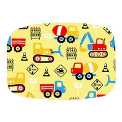 Seamless-pattern-vector-industrial-vehicle-cartoon Mini Square Pill Box by Jancukart