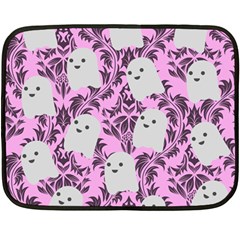 Pink Ghosts Double Sided Fleece Blanket (mini)  by NerdySparkleGoth