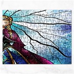 Anna Disney Frozen Stained Glass Rectangular Jigsaw Puzzl Front