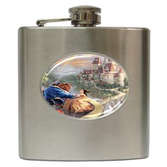 Beauty And The Beast Castle Hip Flask (6 Oz) by artworkshop