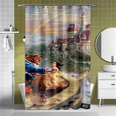 Beauty And The Beast Castle Shower Curtain 48  X 72  (small)  by artworkshop