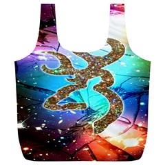 Browning Deer Glitter Galaxy Full Print Recycle Bag (xl) by artworkshop