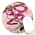 Browning Deer Glitter Round Mousepads Front