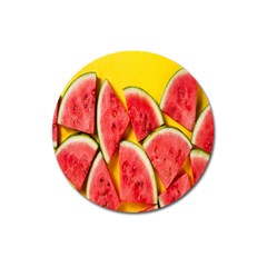 Watermelon Magnet 3  (round) by artworkshop