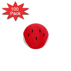 Watermelon Pillow Fluffy 1  Mini Magnets (100 Pack)  by artworkshop