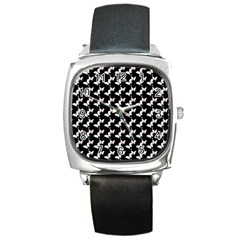 Butterfly Square Metal Watch by Sparkle