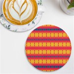 Tranquil Peaches UV Print Round Tile Coaster Front