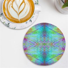 Watercolor Thoughts Uv Print Round Tile Coaster by Thespacecampers