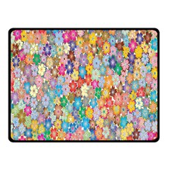 Floral Flowers Fleece Blanket (small) by artworkshop