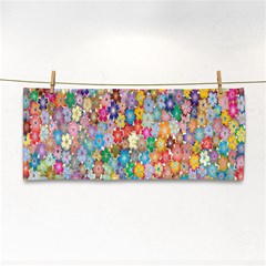 Floral Flowers Hand Towel by artworkshop