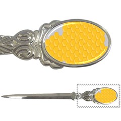 Hexagons Yellow Honeycomb Hive Bee Hive Pattern Letter Opener by artworkshop