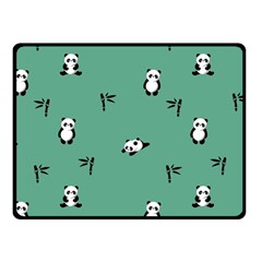 Pandas Pattern Fleece Blanket (small) by artworkshop