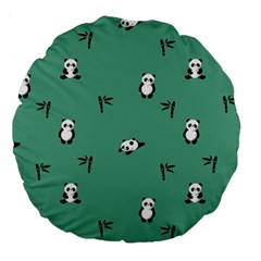 Pandas Pattern Large 18  Premium Round Cushions by artworkshop