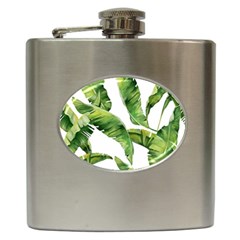 Sheets Tropical Plant Palm Summer Exotic Hip Flask (6 Oz) by artworkshop