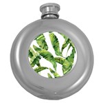 Sheets Tropical Plant Palm Summer Exotic Round Hip Flask (5 oz) Front