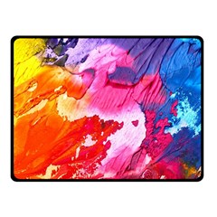 Colorful Painting Double Sided Fleece Blanket (small)  by artworkshop