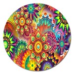 Mandalas Colorful Abstract Ornamental Magnet 5  (Round) Front