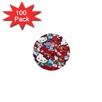 Hello-kitty 1  Mini Buttons (100 pack)  Front