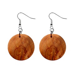 Annual Rings Tree Wood Mini Button Earrings by artworkshop