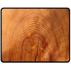 Annual Rings Tree Wood Fleece Blanket (medium)  by artworkshop