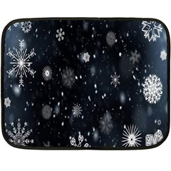 Snowflakes Snow Fleece Blanket (mini) by artworkshop