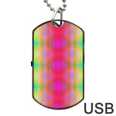 Patterned Dog Tag Usb Flash (two Sides) by Thespacecampers