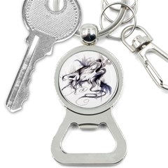 Tattoo-ink-flash-drawing-wolf Bottle Opener Key Chain by Jancukart