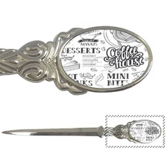 Vintage Coffee-tea-cafe-hamburger-menu-coffee-shop-menu Letter Opener by Jancukart