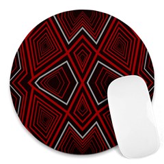 Abstract Pattern Geometric Backgrounds Round Mousepads by Eskimos