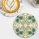 Folk flowers print Floral pattern Ethnic art UV Print Round Tile Coaster Front