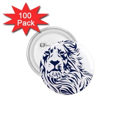 Head Art-lion Drawing 1 75  Buttons (100 Pack)  by Jancukart