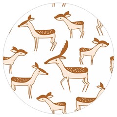 Cute Animal Deer Round Trivet by artworkshop