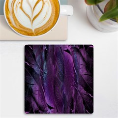 Feather Uv Print Square Tile Coaster  by artworkshop